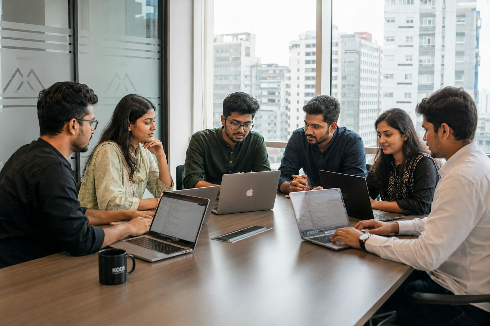 Corporate team in a meeting